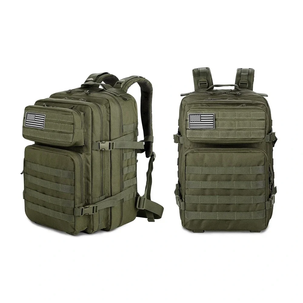 New! Ciana Men Backpack Military Tactical 40L Olive Green MOLLE Hiking School